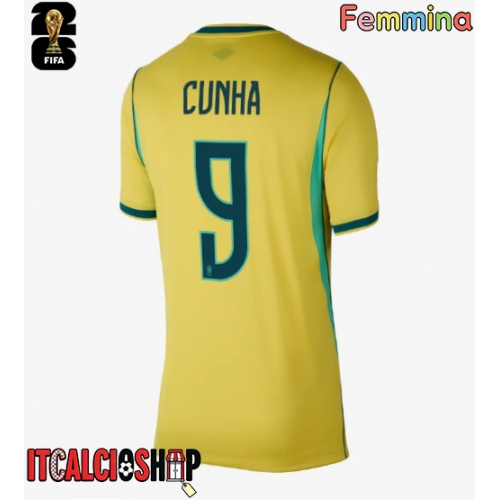 Brasile Matheus Cunha #9 Prima Maglia Femmina Mondiali 2026 Manica Corta